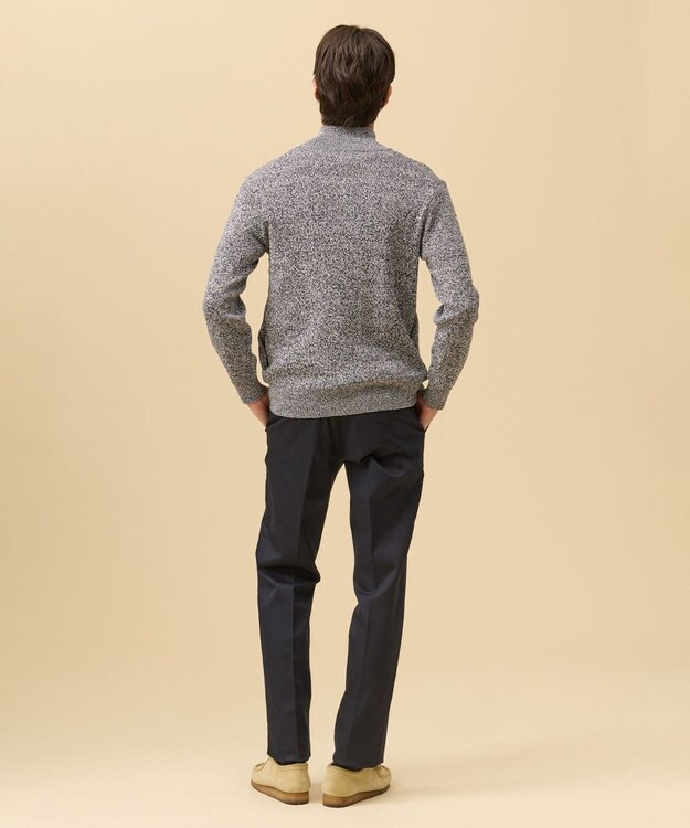 J.PRESS MEN ギマコットンフルジップ カーディガン ネイビー系