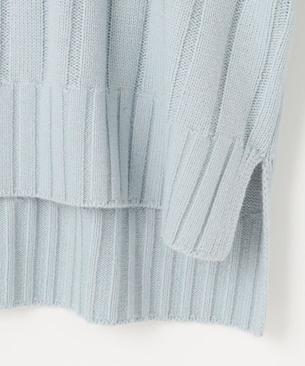 組曲 バルキーワイドリブ ニット サックスブルー系