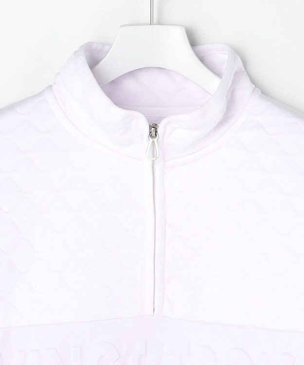 23区GOLF 【MEN】ウェーブキルトジャガードプルオーバー ホワイト系