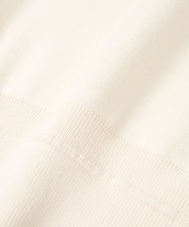 earth music&ecology 【洗濯機洗い可】スウェットライクロゴニットプルオーバー アイボリー