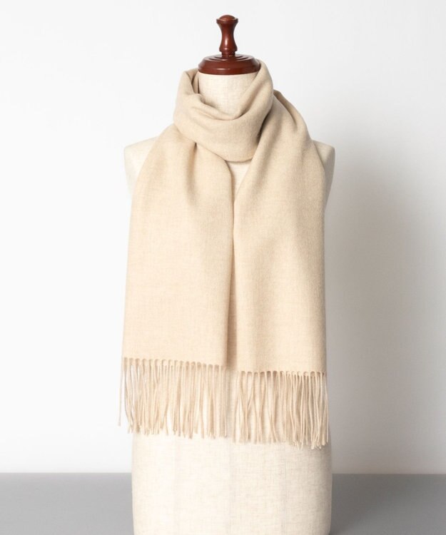 AURORA foulatelier　フラトリエ　カシミヤ起毛 無地ストール ベージュ