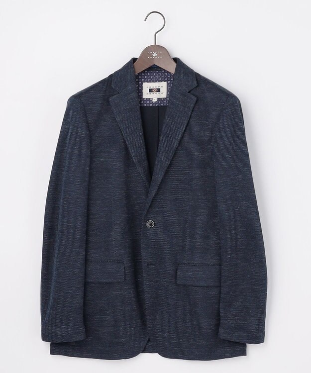 JOSEPH ABBOUD 【尾州産ジャージー/軽量/ストレッチ】ノルマンディーリネントップジャージージャケット ブルー系