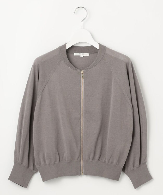 23区 L 【SLOW/一部店舗限定】シアー ブルゾン ライトグレー系
