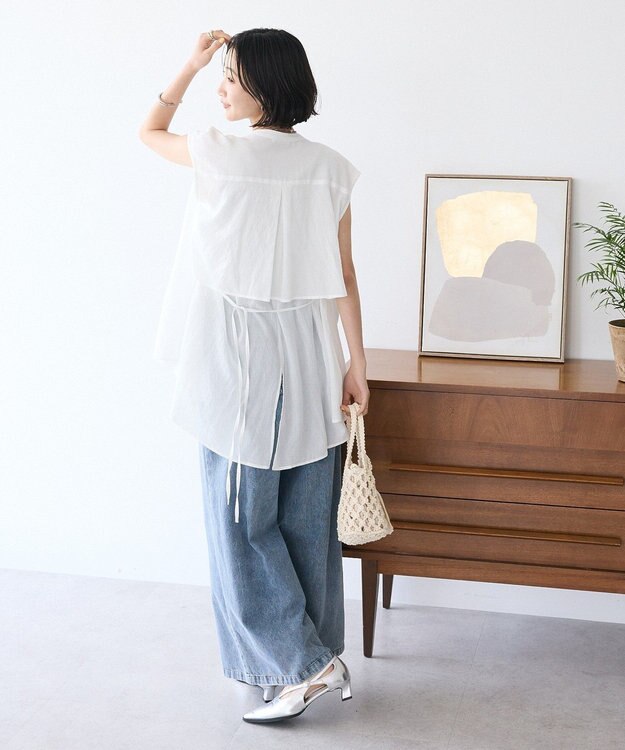 CRAFT STANDARD BOUTIQUE ヴィンテージボイルバックデザインブラウス White