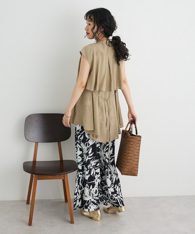 CRAFT STANDARD BOUTIQUE ヴィンテージボイルバックデザインブラウス Beige