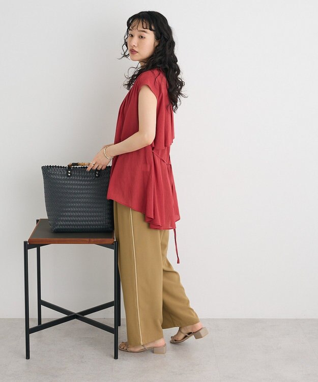 CRAFT STANDARD BOUTIQUE ヴィンテージボイルバックデザインブラウス Red