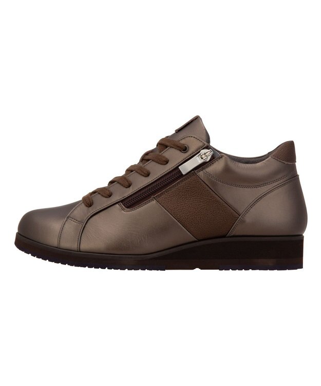 asics ペダラ ダークブラウン レザー サイドジップ asics ペダラ ダークブラウン レザー サイドジップ アシックス