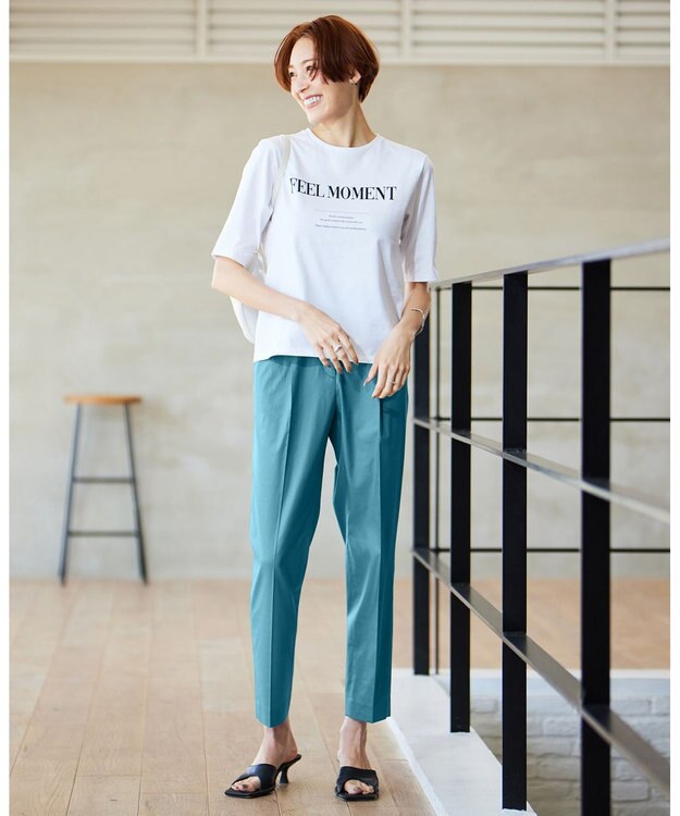 ICB L 【洗える】 ロゴTEE カットソー オフホワイト系