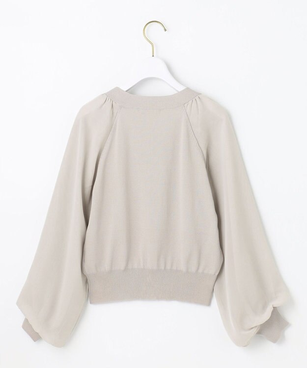 ANY SIS 【洗える】シアースリーブ カーディガン アイスグレー