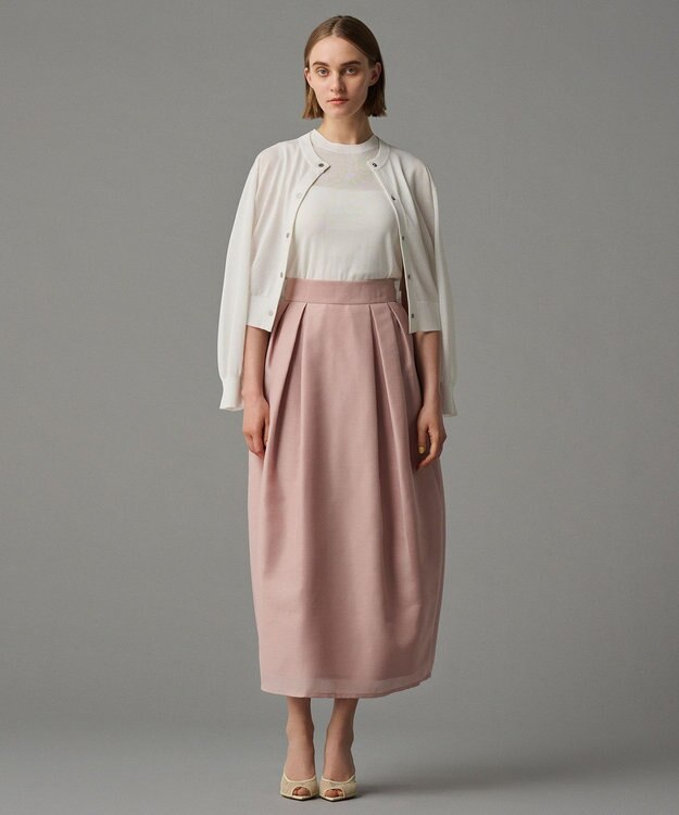 uncrave 【手洗い可】シャイニー シアー コクーンスカート（uncrave STANDARD） ピンク