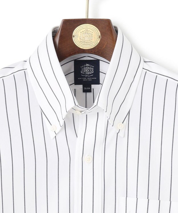 J.PRESS MEN 【KING SIZE】【PREMIUM PLEATS / 形態安定】スーピマコットンホールドストライプ シャツ/B.D. ネイビー系2