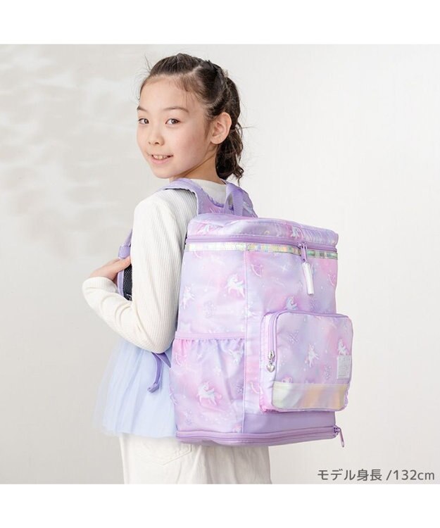Mother garden マザーガーデン ユニコーン スクエアリュック 【Lサイズ】  《ミルキーウェイ紫》 ミルキーウェイ紫
