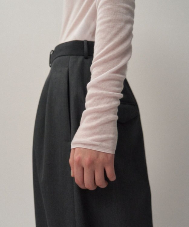 ATON TENCEL SILK CIRCULER RIB | タートルネックセーター PINK