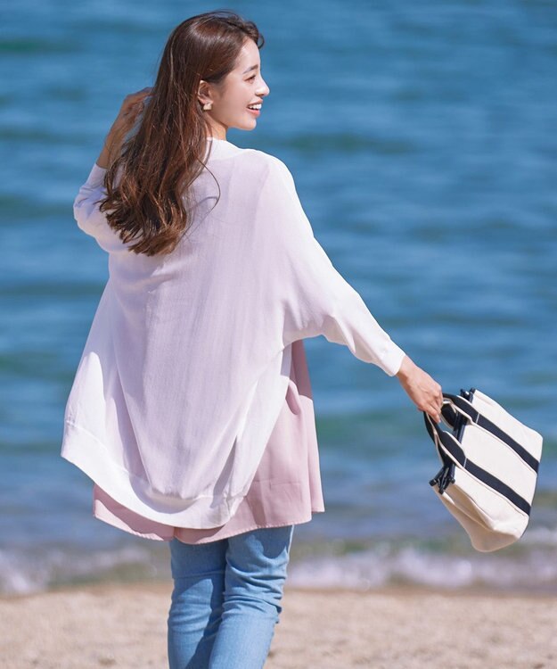 Tiaclasse L 【洗える】体型カバーも叶うドルマンニットカーディガン オフホワイト