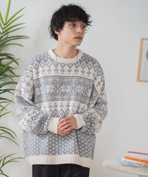 WEGO ベロアモール総柄プルオーバー 柄2