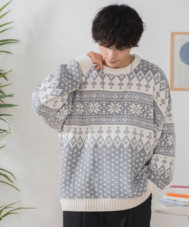 WEGO ベロアモール総柄プルオーバー 柄2