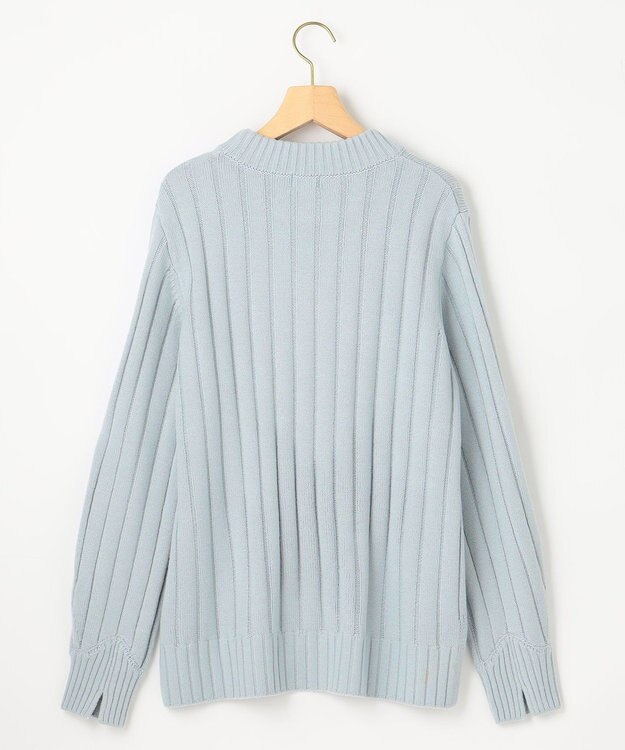 組曲 バルキーワイドリブ ニット サックスブルー系