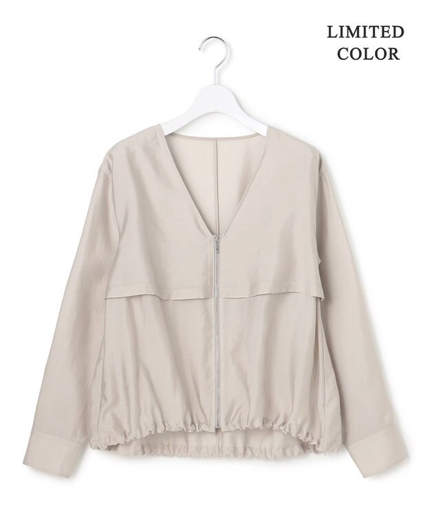 ICB 【先行予約・WEB限定カラーあり】 リヨセルナイロンワッシャー Vネックブルゾン トープ［WEB限定］