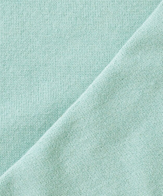 23区 L 【エステータ】マーセライズドウールカシミヤ アシンメトリー ニット グリーン系