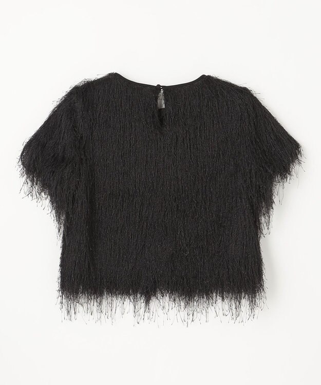 GRACE CONTINENTAL フリンジトップ ブラック