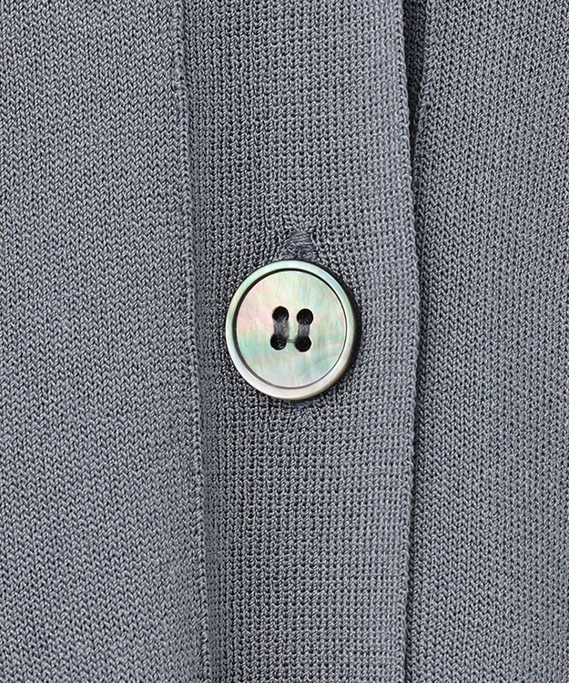 J.PRESS LADIES 【洗える】 シルキーレーヨンストレッチ Ｖネック カーディガン ダルブルー系