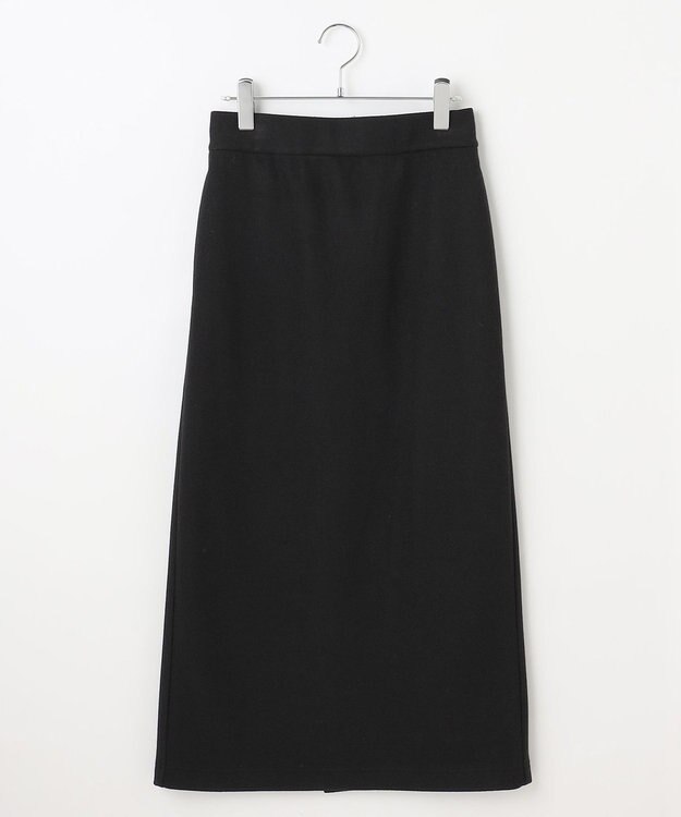 #Newans 【洗濯機可能/セットアップ】ナローシルエットエアリースカート ブラック