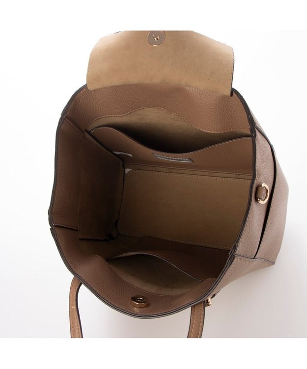 UNBILLION 【テレビ ドラマ着用アイテム】カシュカシュ cachecache / 横型金具ポイント2wayトートバッグ ベージュ