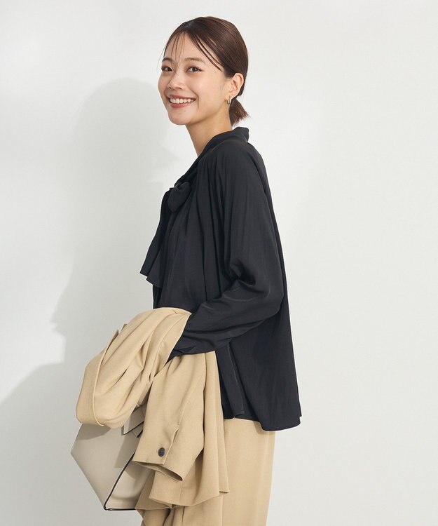CRAFT STANDARD BOUTIQUE ２ＷＡＹボウタイブラウス Black