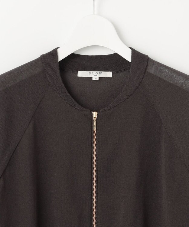 23区 L 【SLOW/一部店舗限定】シアー ブルゾン ダークブラウン系