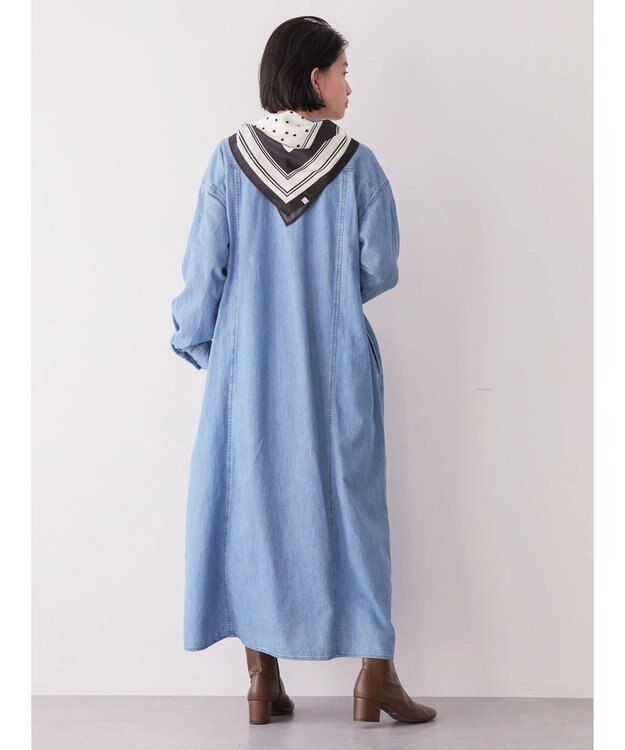 AMERICAN HOLIC デニムＷポケットＡラインワンピース Light Indigo