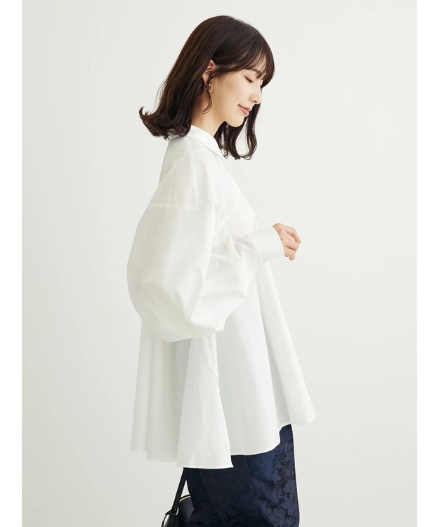 Green Parks ・ｆｕｒｒｙ　ｒａｔｅ　変形キリカエシャツチュニック Off White