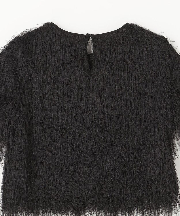 GRACE CONTINENTAL フリンジトップ ブラック