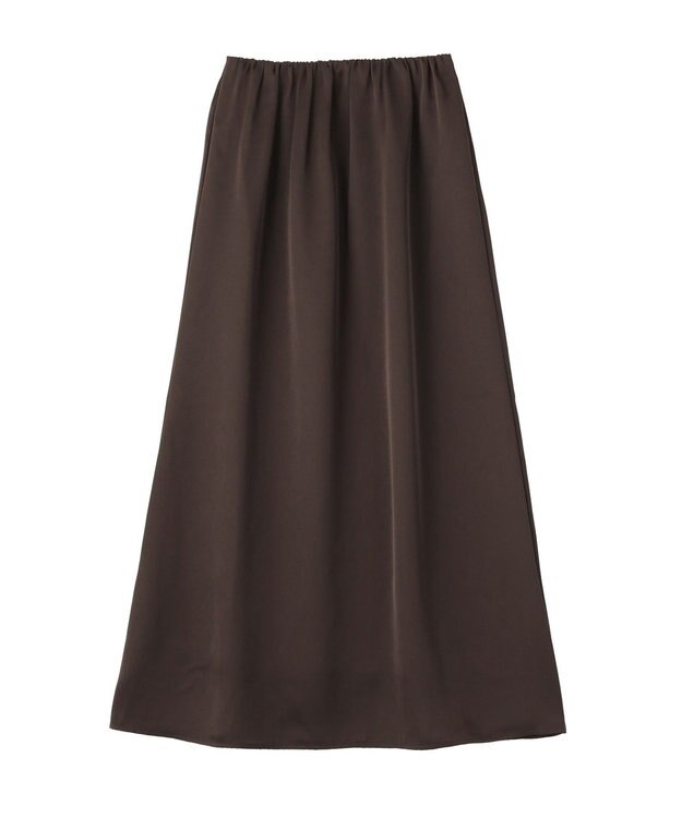 YECCA VECCA サテンフレアスカート Brown