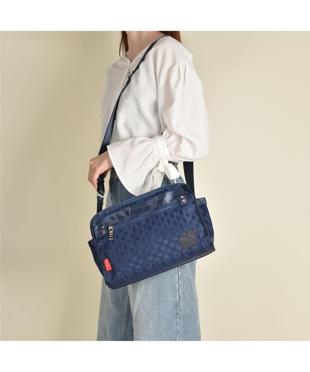 Y'SACCS 【PEANUTSコラボ】SNOOPY（スヌーピー） Polka Dots ショルダー ネイビー