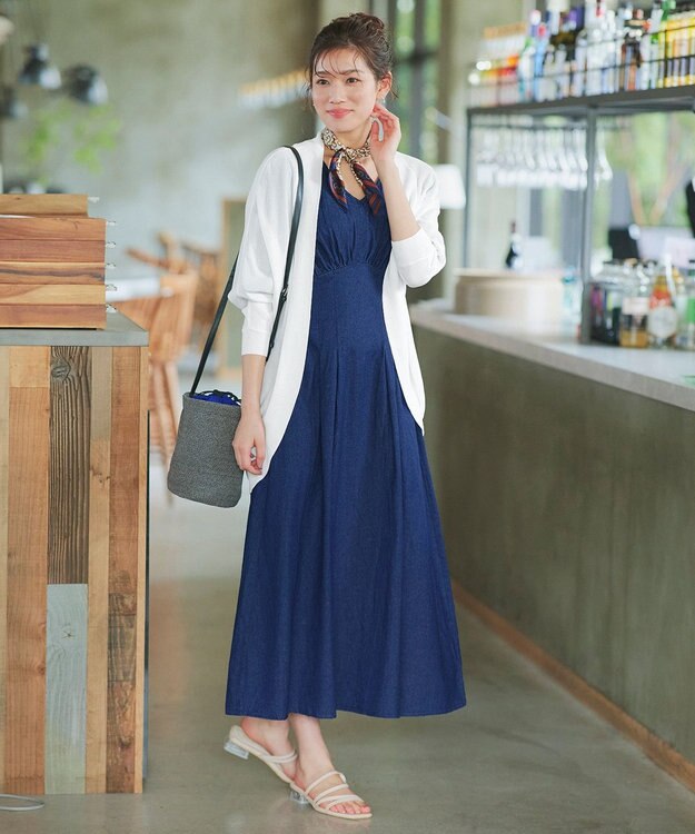 Tiaclasse L 【洗える】体型カバーも叶うドルマンニットカーディガン オフホワイト