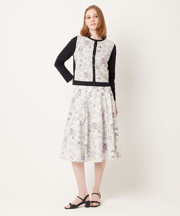 TOCCA 【大人百花掲載】【洗える】BOTANICAL GARDEN PARTY KNIT CARDIGAN カーディガン ブラック系