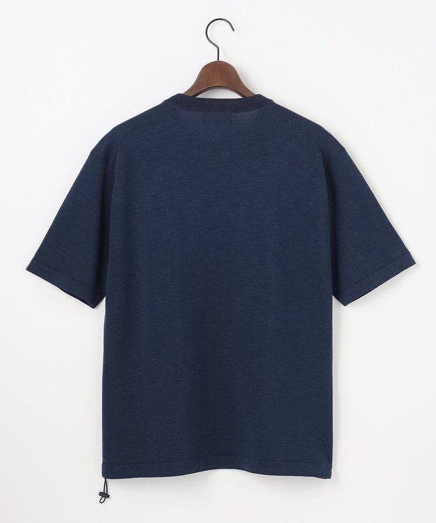 JOSEPH ABBOUD MOUNTAIN 【サステイナブル】オーガニックコットンアセテート ニットＴシャツ ネイビー系