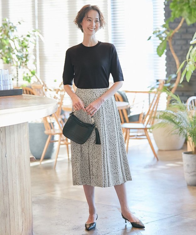 自由区 【XSサイズ～/洗える/セット着用可】シャインハイゲージ プルオーバーニット ネイビー系