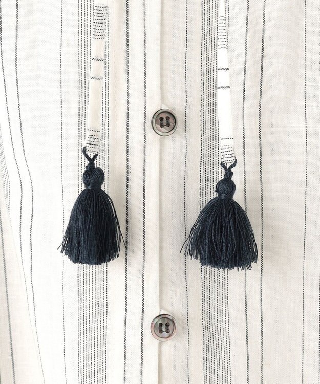 23区 L 【SLOW/一部店舗限定】ストライプエンブロイダリー ブラウス ホワイト系1