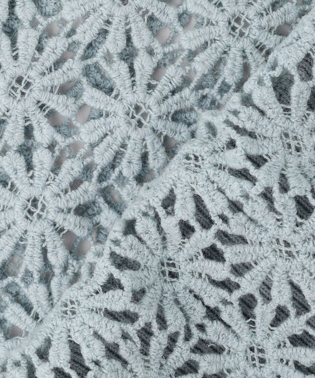 組曲 【先行予約・前後着用可】コットンフラワーレーシー カーディガン ダスティブルー系