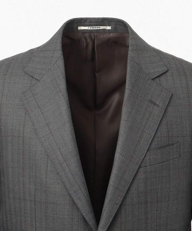 J.PRESS MEN 【ESSENTIAL CLOTHING】ヘリンボーンオーバーペーン スーツ グレー系4