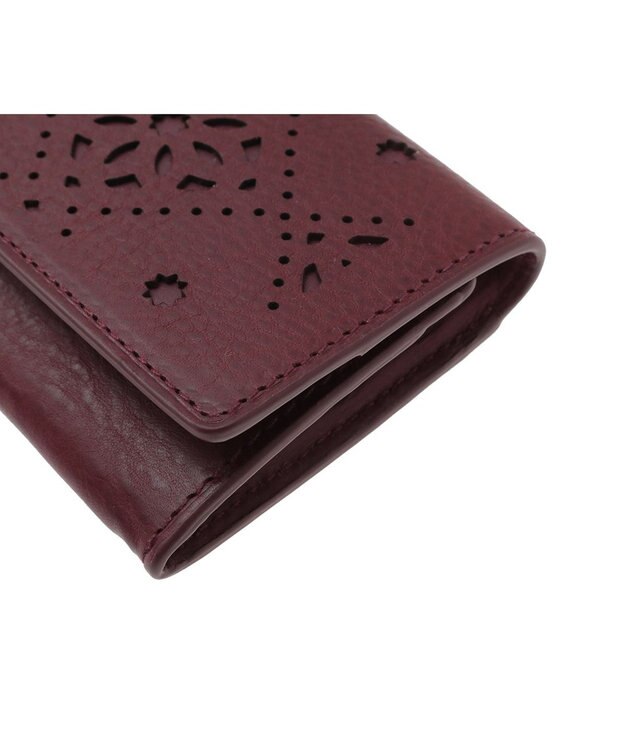 genten アーガイルカットワーク 小銭入れ ワイン