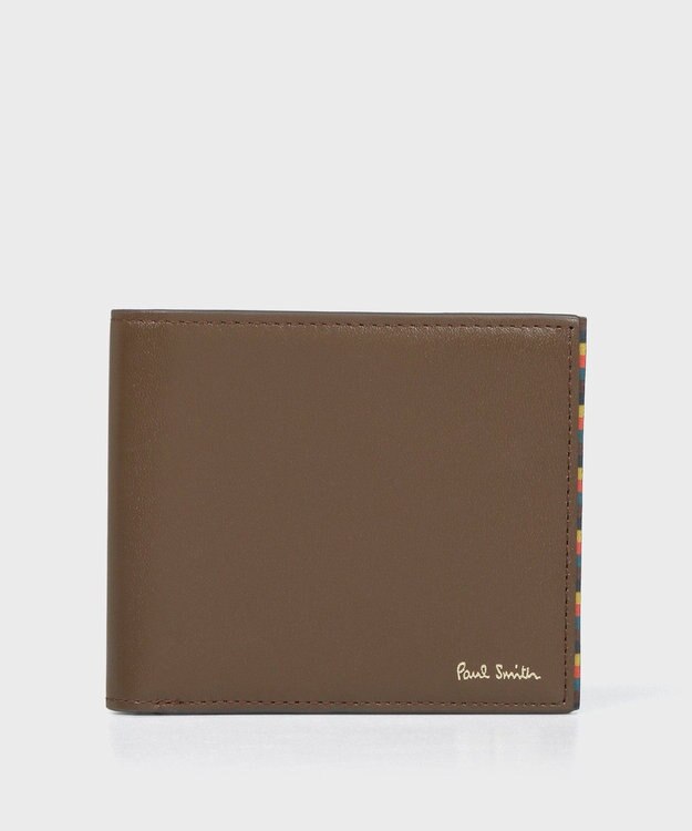 Paul Smith ブライトストライプトリム 2つ折り財布 ブラウン