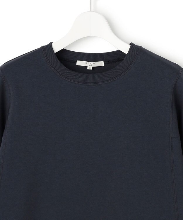 23区 【SLOW/一部店舗限定】ライトダンボール ドロストデザイン カットソー グレイッシュネイビー