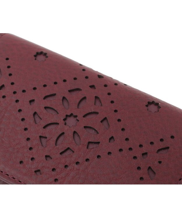 genten アーガイルカットワーク 小銭入れ ワイン