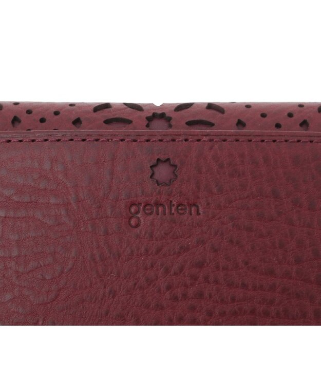 genten アーガイルカットワーク 小銭入れ ワイン