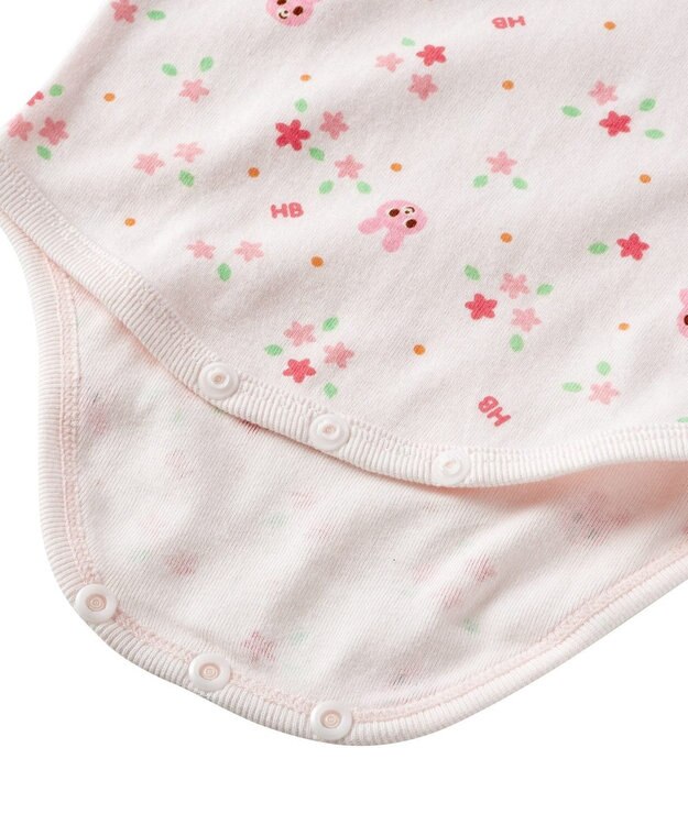 MIKI HOUSE HOT BISCUITS 【70-80cm】 半袖ボディシャツ(かぶり仕様) ピンク