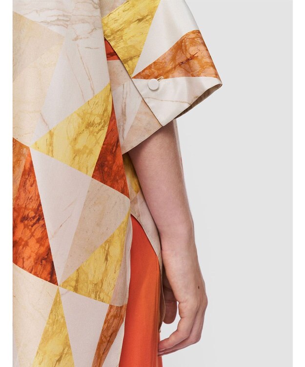 JOSEPH マーブルプリント　シルクシャツ Sun down combo