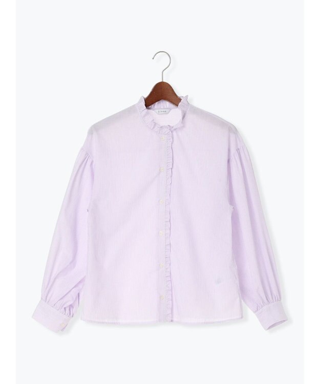 Te chichi パターンアソートスタンドフリルブラウス ラベンダー