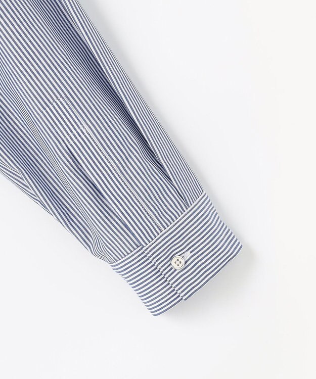 J.PRESS LADIES COTTON TEX ブラウス ネイビーストライプ系